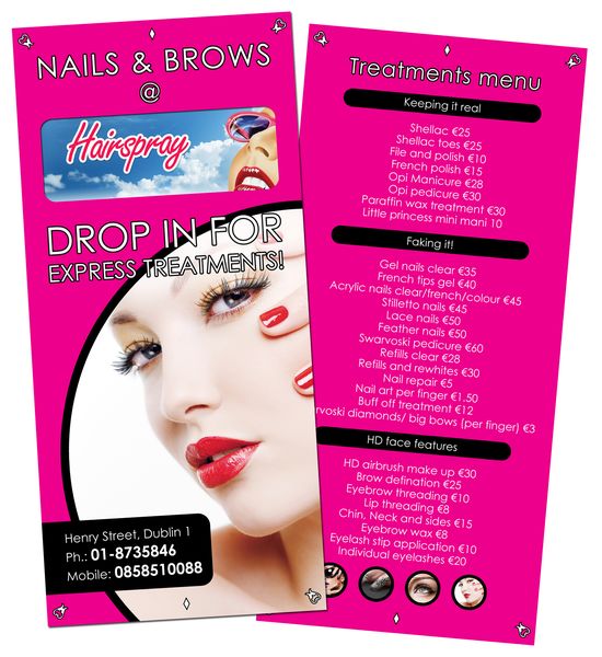 Print Dublin for Nails & Brows @ Hairspray Salon